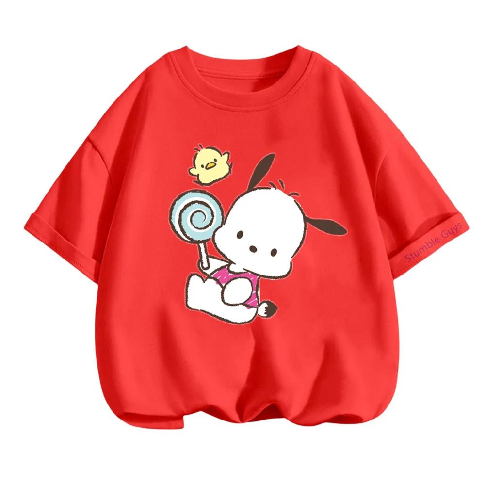 Children's Casual T-Shirt Summer Sanrio Cartoon Short Sleeve Boys' and Girls' Clothing