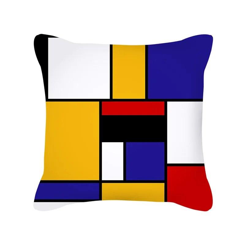 Nordic Style Colorful Geometric Printing Pattern Sofa Cushion Cover Pillowcase Home Decor Party Car Bedding