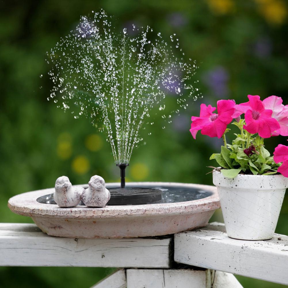 Solar Fountain with 8 Nozzles Floating Solar Fountain Floating Water Fountain Pump for Bird Bath