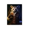 Tierkostüm Gentleman Trinkender Gorilla Löwe Hase Bier Bilder Lustige Bar Wandkunst Leinwandbild Heimdekoration