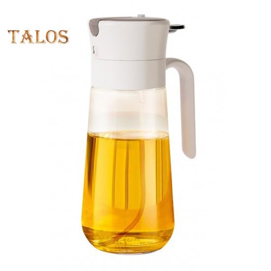 

Бутылка-распылитель для оливкового масла 2 в 1, дозатор масла для кухни, автоматическая откидная крышка, спрей, пищевое стекло, не содержит BPA, бутылка для масла для кухни 550ML