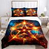 3pcs Enchanted Celestial Star Bedding Set, Including 1 Quilt Cover and 2 Pillow Shams, Without Filling, Soft and Comfortable Home Bedroom Fa
