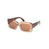 Brown Rectangular Ladies Sunglasses Ft1188 45e 50