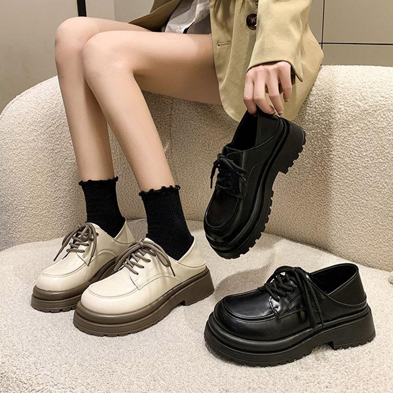 Nuovi Mocassini da Donna più Venduti Scarpe Singole con Suola Spessa Scarpe Versatili per Primavera e Autunno