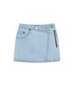 Kwajipyuliti Button Mini Wrap Skirt (Bright Denim)
