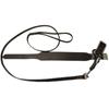 Leather Greyhound Lined Collar and Lead Set (Black)