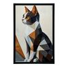 Geometry of a Cat In a Modern Landscape Geometry of a Cat In a Modern Landscape, 70X100 Cm, Unframed, Premium Canvas On Stretcher