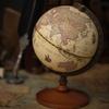 22cm World Globe Earth Map In English Retro Wooden Base Earth Instrument Geography Education Globe Desk Decoration Furniture