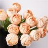 Multicolor Tulip Artificial Flower Green Leaf Silk Petals Simulation Tulip Flower Photo Props Fake Flower Home Decoration