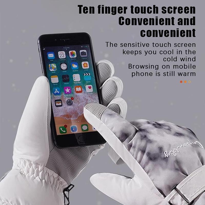 Winter Cycling Gloves Non Slip Touch Ski Gloves Snowboard Accessories Waterproof Pocket Warm Men'S And Women'S Gloves