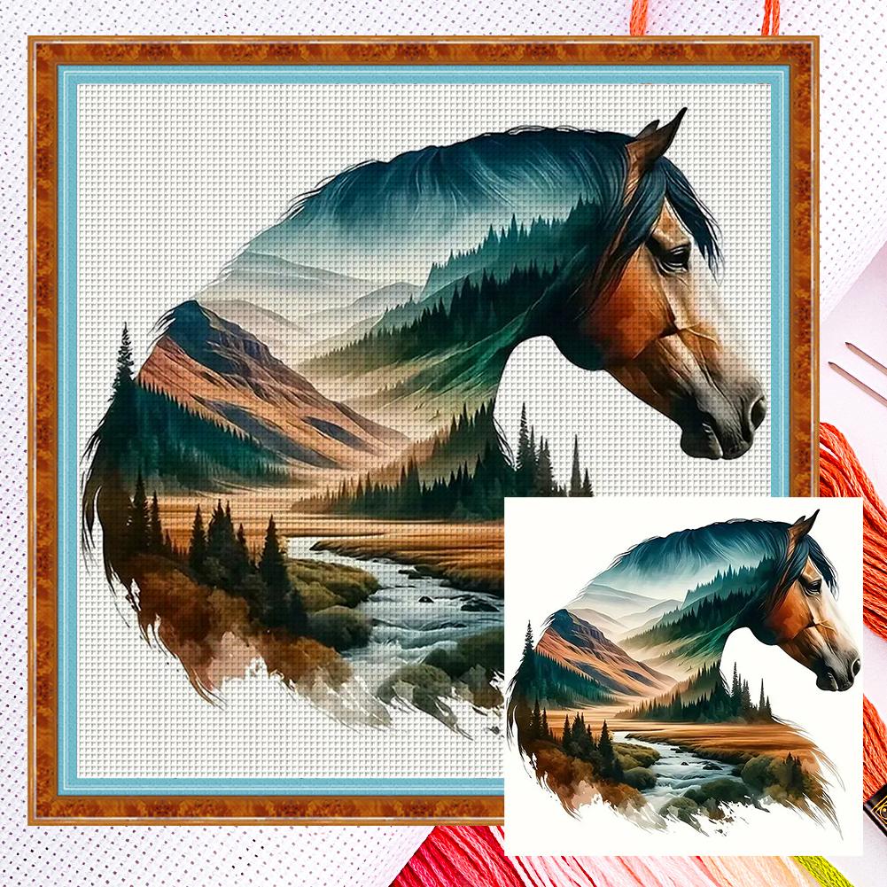 

Полная вышивка Эко-хлопковой нитью 11 каунт Набор для вышивания крестом с животными для дома