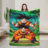 Black  White Goku Dragon Ball Flannel Blanket  Soft Durable Bedding Throws For Couch Bed Picnic Bedspread Sofa Bed Cover