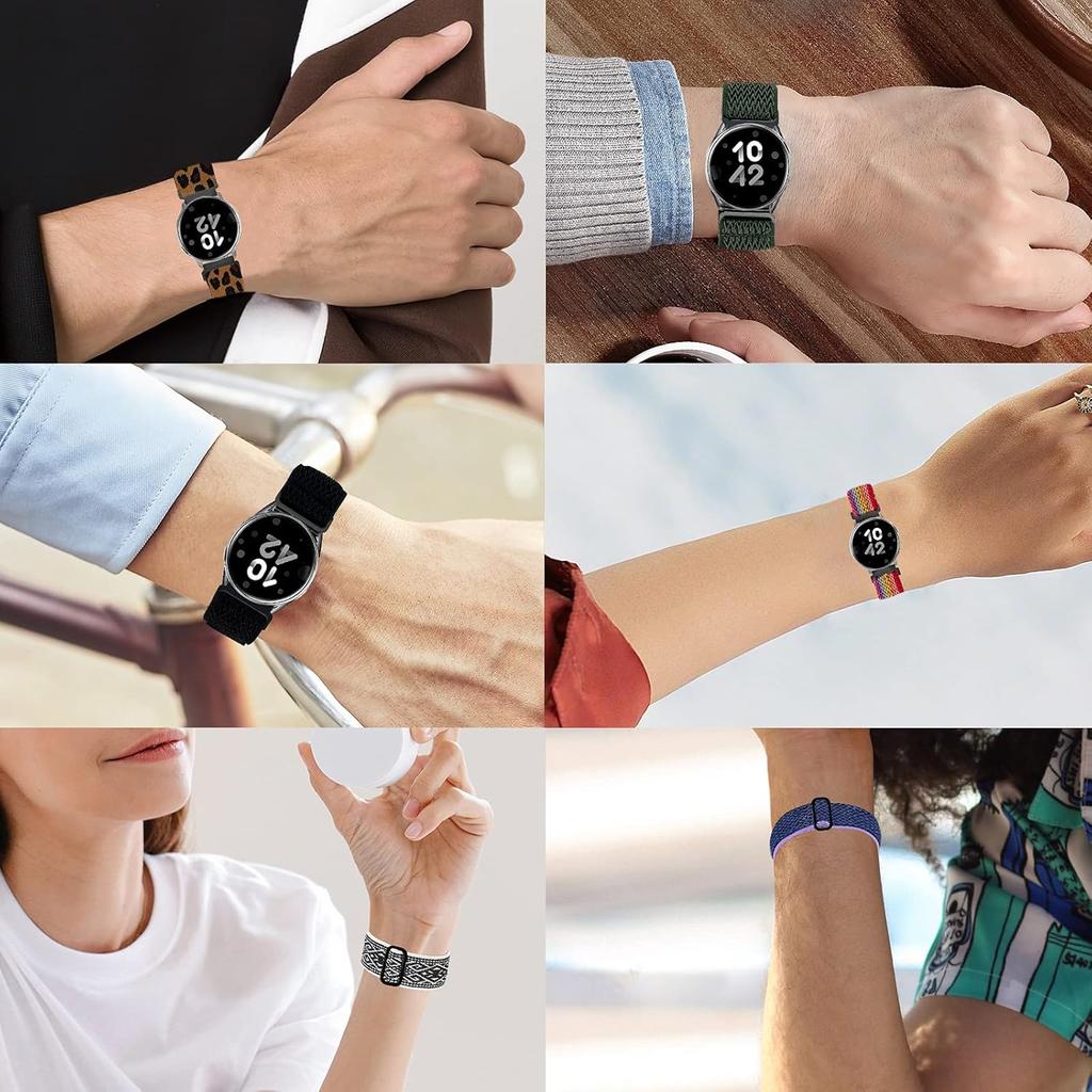 20mm Stretchy Band Compatible with Samsung Galaxy Watch 5/4/6 40mm 44mm/Watch 5 Pro 45mm/Watch 4 Classic 42mm 46mm/Watch 3 41mm/Galaxy Watch