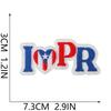 Puerto Rican Theme Embroidery Cloth Sticker Clothes Holiday Dress Frog Embroidery Chapter Boy Ironing Bag Decorative Patch