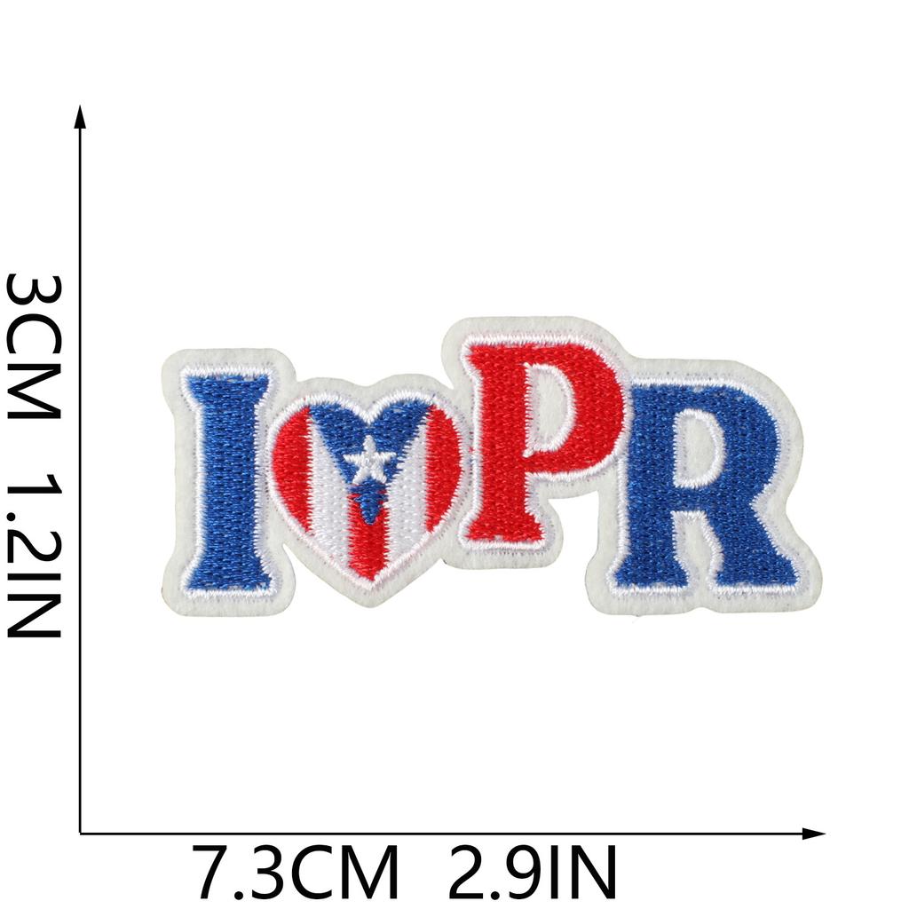 Puerto Rican Theme Embroidery Cloth Sticker Clothes Holiday Dress Frog Embroidery Chapter Boy Ironing Bag Decorative Patch