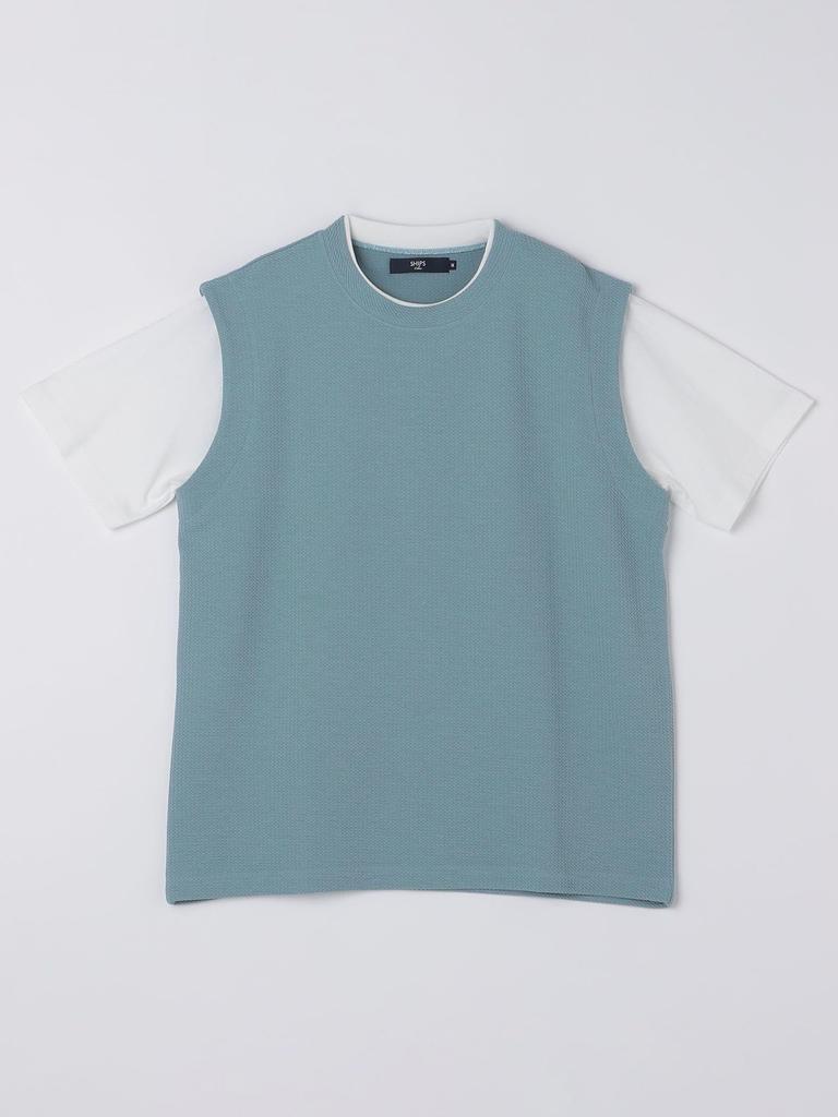 Ships Colors Men's Faux Layered T-Shirt, Light Blue, XL, 212100008