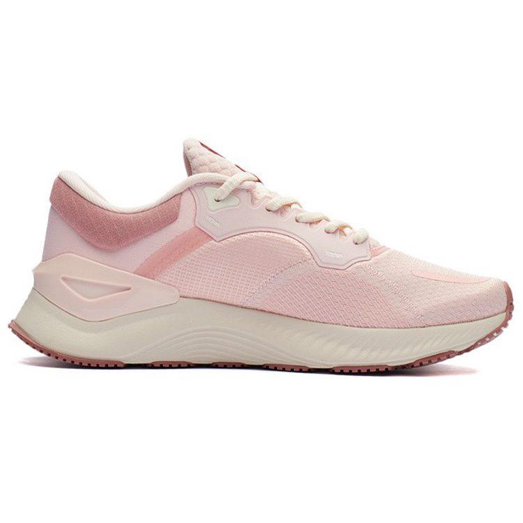 Li Ning YueYing Element Abrasion Resistant Breathable Low Top Running Shoes Women's Peach Orange Pink ARHR188-3