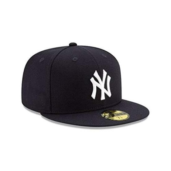 New Era Men's New York Yankees World Series 2000 Collection 59Fifty Fitted Hat, Adult, Navy, US Size: 7 58, Color: Blue