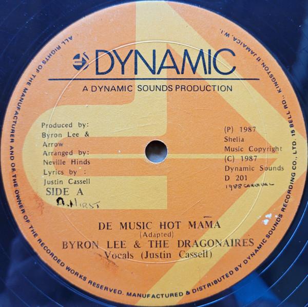 

12inch Record BYRON LEE THE DRAGONAIRES De Music Hot Mama D201 Dynamic Sounds 1987 Jamaica Reggae Ska Dub Used