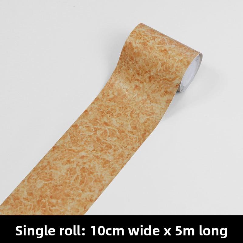 Bathroom Waist Line Sticker Self-adhesive Waterproof Living Room Bedroom Kitchen Skirting Line Tile Sticker Pvc Wallpaper Decorative Wall Sticker