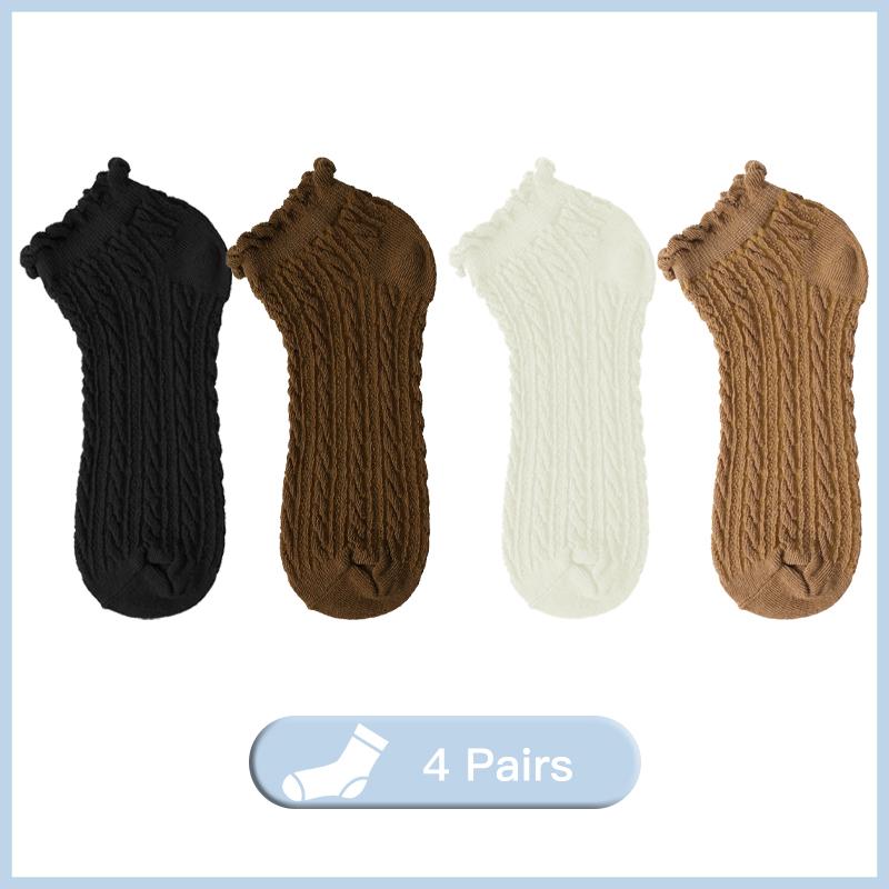 Kvinner pustende sokker Kvinnelige hule sokker Vårkoreanske jenter Søte tidevann jenter Twist Sokker