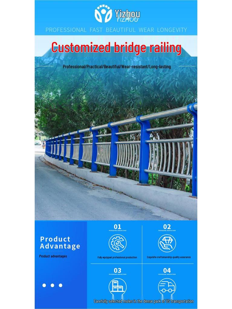 304 Stainless Steel Anti-Collision Pedestrian Bridge Guardrail