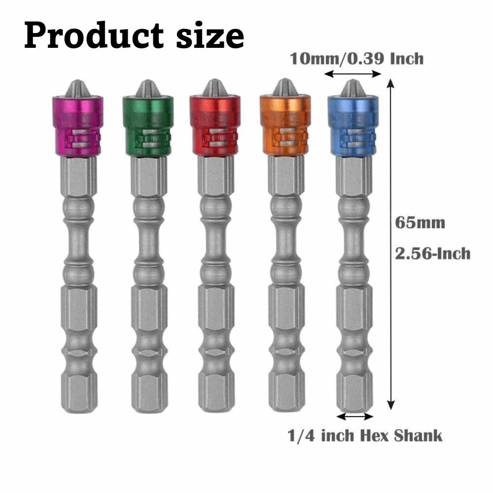 5Pcs Magnetic Screwdriver Bit Drill High Hardness Sturdy Electric Screwdriver Bits Durable Cross-head Hexagonal Screwdriver Bit