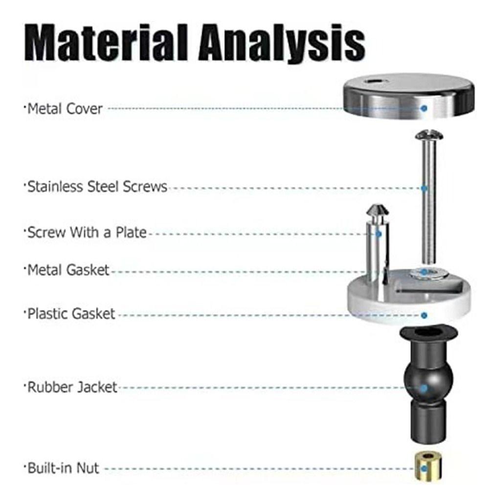 Soft Toilet Seats Top Fix Hinge Release Quick Toilet Kit Heavy Duty Hinge for 2pcs Hardwares