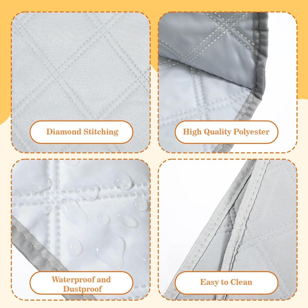 Toaster Cover, Toaster Cover 2 Slice Toasters Covers 4 Slice Small Appliance Covers Hiding for Bread Machine Bread Maker Protector Cotton Quilted