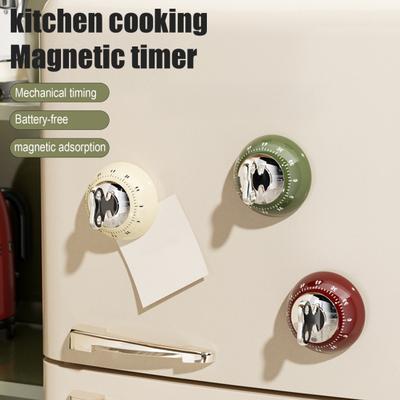 Mechanical Kitchen Timer Adjustable Countdown Timer with Precise Seconds And Minutes No Batteries Needed Magnetic Back Loud Ringing Alert for Cooking