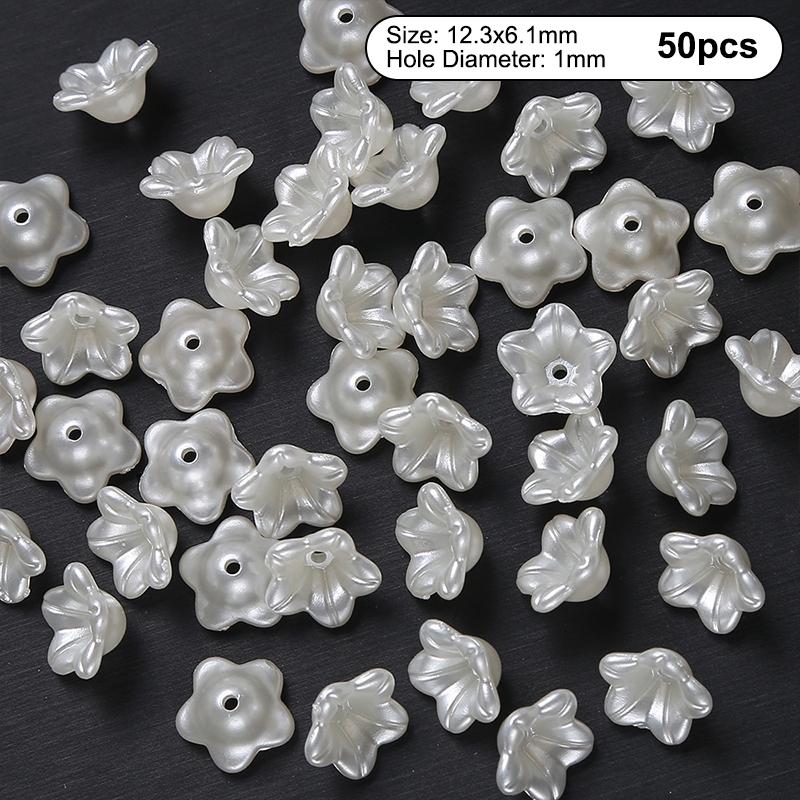 50Pcs 11Mm Acrylic Imitation Pearls Cartoon Bowknot Suitable For Making Bracelet Necklace Needlework Diy Accessories