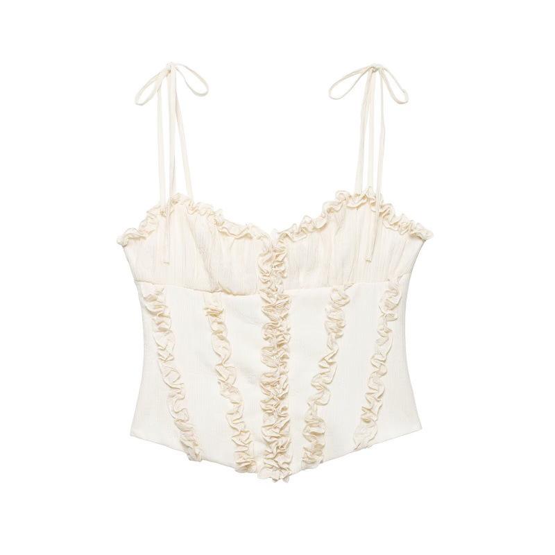 

European & American Style 2026 Layered Corset Camisole Top Extra Small