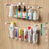 Wall-Mounted Rectangular Compartment Organizer for Medicine, Cosmetics, and Lipstick