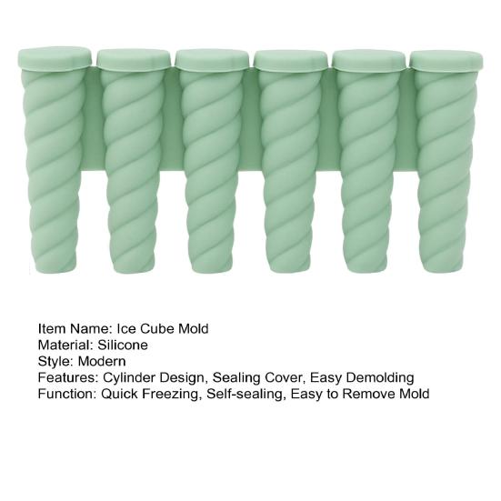 Ice Cube Mold with Cylinder Design Unique Cylinder Ice Mold with Deeper Sealing Cover Easy Demolding Small Popsicle Mold