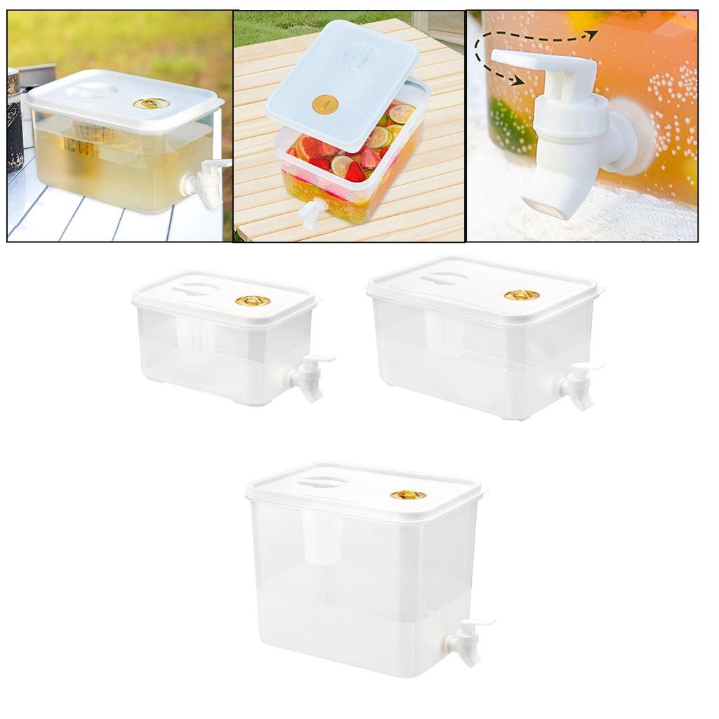 Cold Kettle with Faucet Drink Dispenser, Cold Drinks Juice Bucket, Tea Lemonade Jug Iced Beverage Dispenser for Household