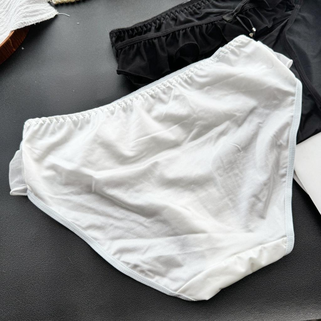 Girl Summer Pure To Sweet Sexy Lace Ice Silk Cotton Crotch Triangle Briefs