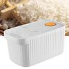 Rice Container Plastic Large Capacity Airtight with Lid Rice Bin for Grain Cereal Flours White 10kg