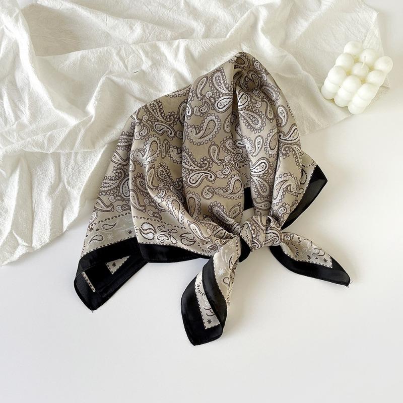 Elegant Ethnic Printed Square Scarf For Women Fashion Accessory