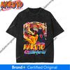 Naruto Sasuke T-Shirt Short Sleeve Summer Washed Vintage Pure Cotton Loose Fit Japanese Anime Foreign Trade Fefa