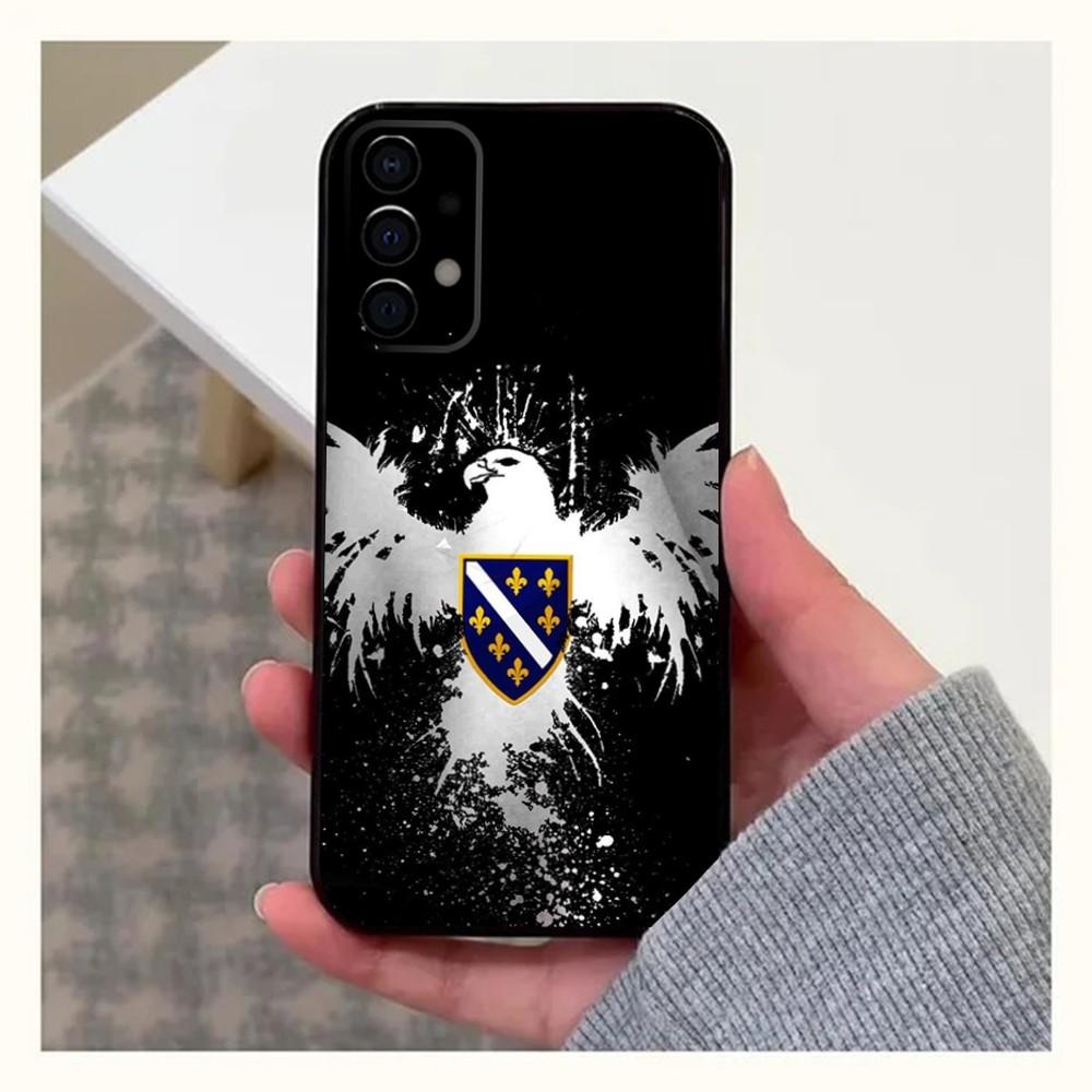 Bosna i Hercegovina Heart Phone Case For Samsung Galaxy A13,A21s,A22,A31,A32,A52,A53,A71,A80,A91 Soft Black Cover