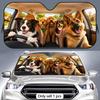 Multi Cute Dog Sun Visor Portable Car Windshield Sun Shade UV Protection and Heat Insulation for Front Window