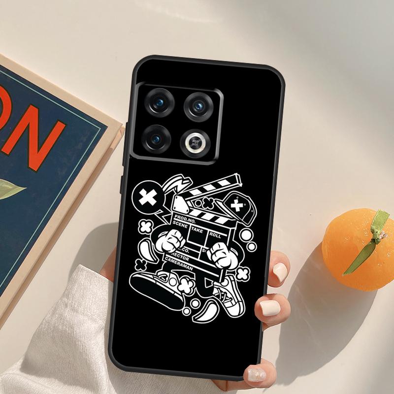 Cute Film Movie maker Clapper board Case For OnePlus 13R 12R 10R 13T 10T 11 12 13 15 OnePlus Nord 5 CE 2 3 4 Lite N20 N30 Cover