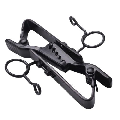 Plouluyt 5-Piece Ring Mini 7.5mm Microphone Clip Holder, Practical for Tie Clips and Collar Clips (Black)