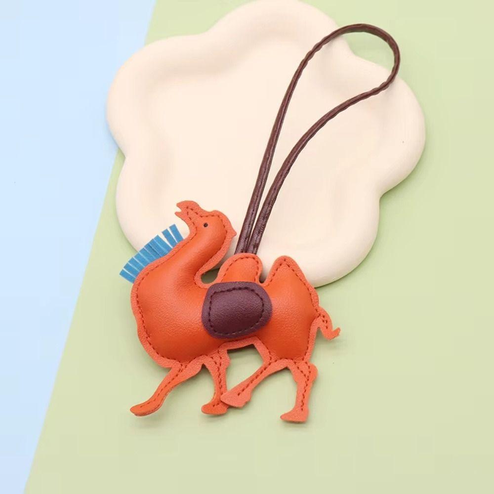 Cartoon PU Leder Anhänger PU Leder Taschenanhänger Mehrfarbig Kamel Schlüsselanhänger Taschenanhänger
