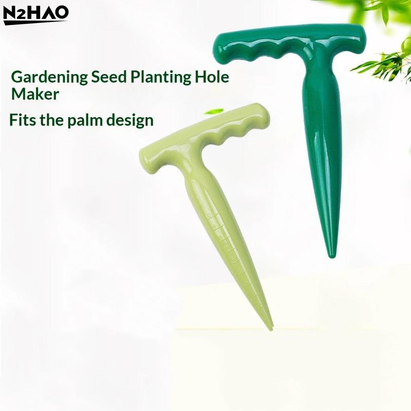1PC Handheld Clear Scale Garden Hole Puncher Lightweight Digging Planting Tool Seed Sowing Hole Dispenser For Gardening