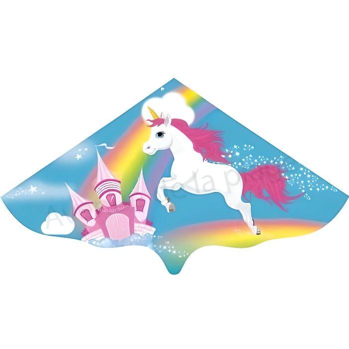 Cerf-volant Licorne Emma Multicolore - DISNEY - Pour Enfant - Facile à utiliser et très stable en vol