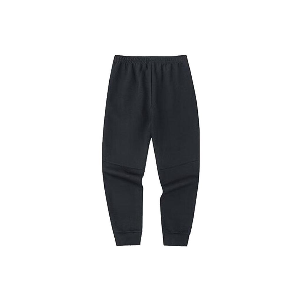 Anta SS22 Solid Color Logo Patch Sports Pants Men Bottoms Black 152237309-1