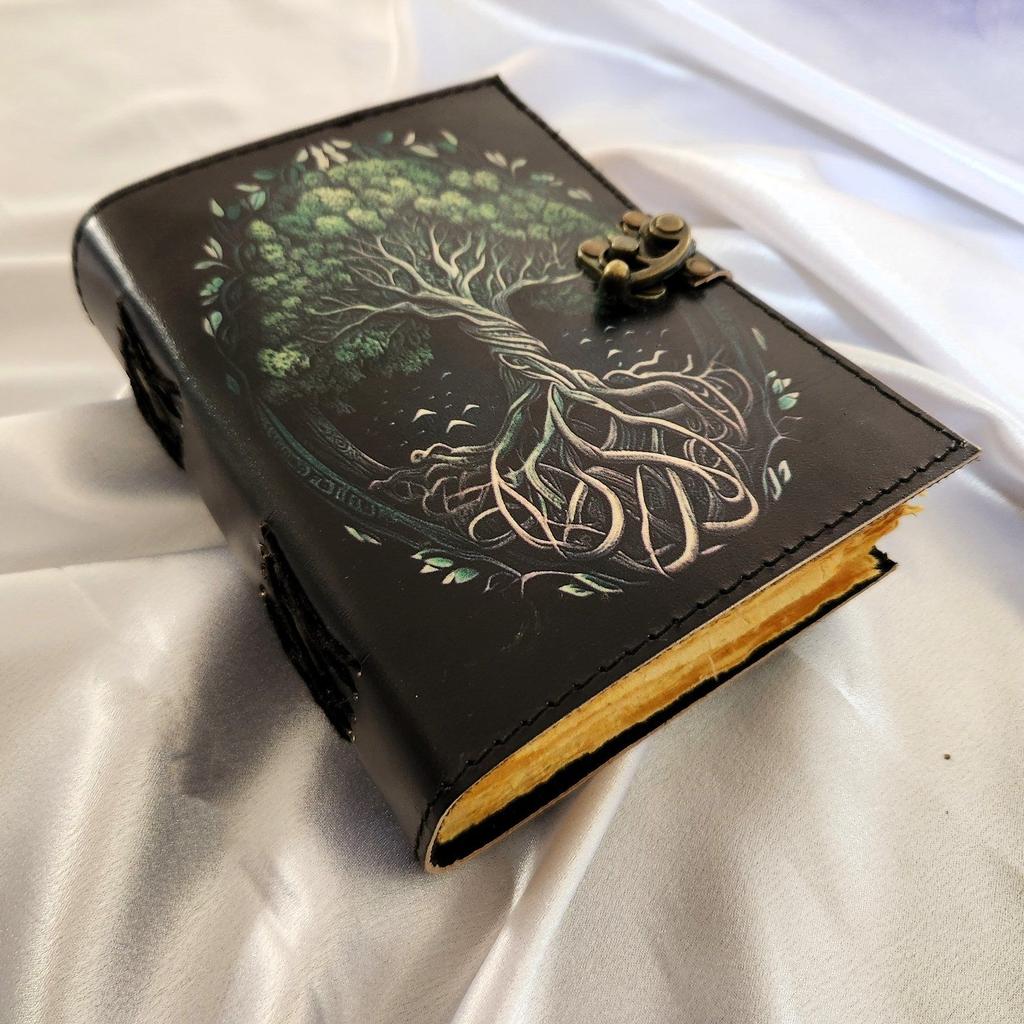 Leather Journal Tree Printed Writing Journal, Notebook, Dream Journal, Leather Sketchbook, Travel Dairy, Handmade Dairy, Personalized Gift.
