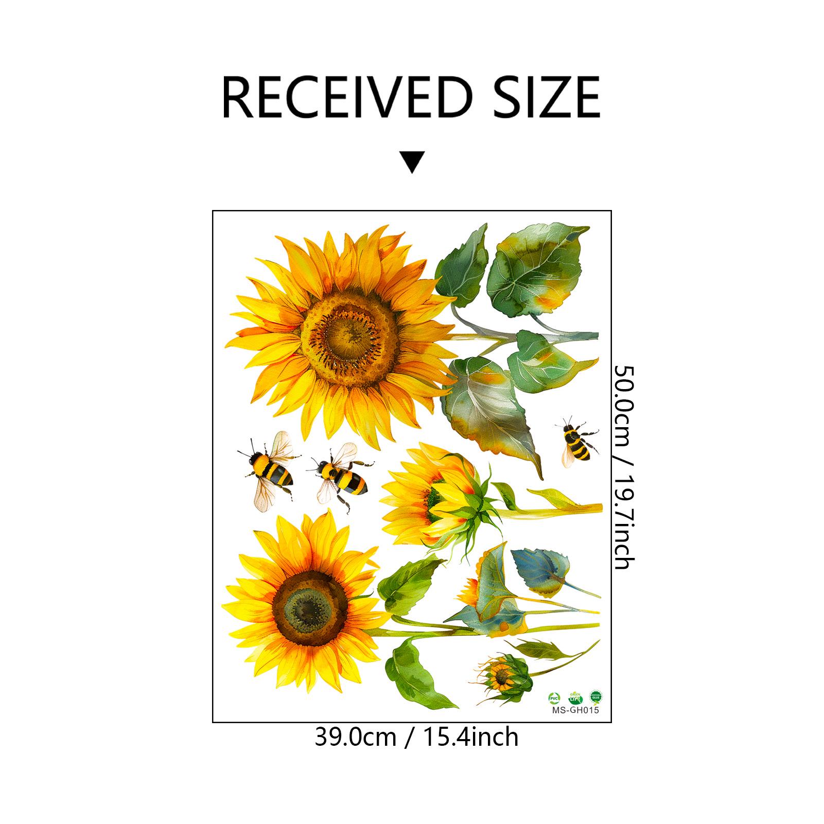 

Теплая наклейка на плинтус с изображением пчелы-подсолнуха для декора гостиной или спальни