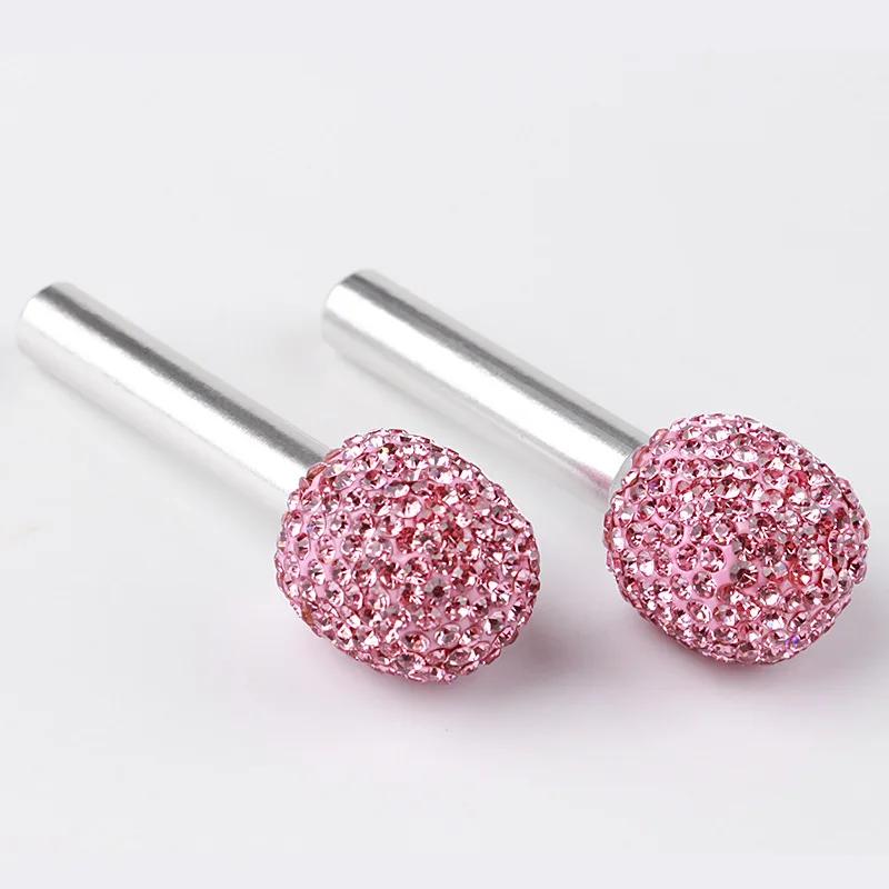 

2 шт. роскошные стразы для автомобильной двери, ручка замка, подъемные чехлы, автомобильный декор, украшение, гаджет, блестящие автомобильные аксессуары для женщин розовый